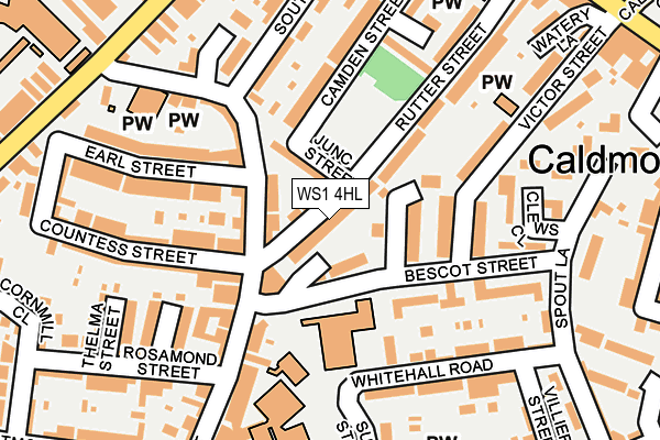 WS1 4HL map - OS OpenMap – Local (Ordnance Survey)