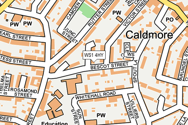 WS1 4HY map - OS OpenMap – Local (Ordnance Survey)