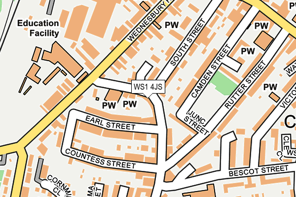WS1 4JS map - OS OpenMap – Local (Ordnance Survey)
