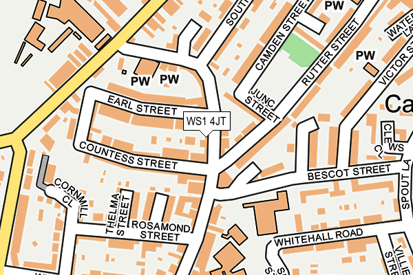 WS1 4JT map - OS OpenMap – Local (Ordnance Survey)