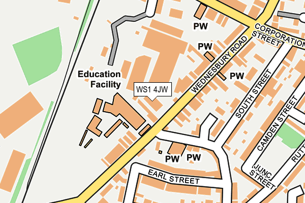 WS1 4JW map - OS OpenMap – Local (Ordnance Survey)