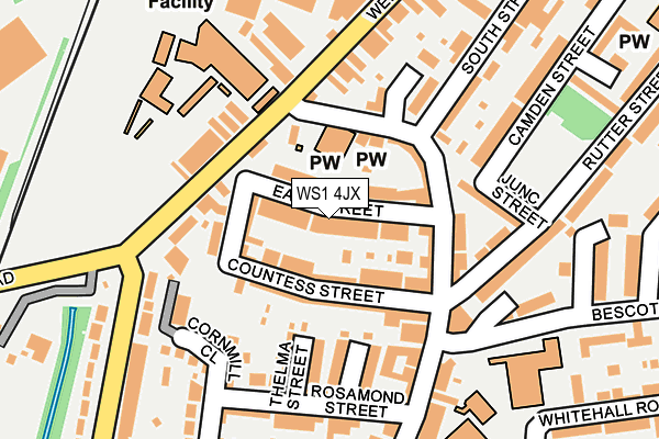 WS1 4JX map - OS OpenMap – Local (Ordnance Survey)