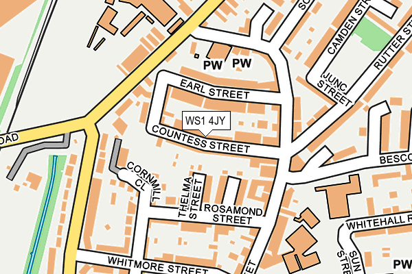 WS1 4JY map - OS OpenMap – Local (Ordnance Survey)