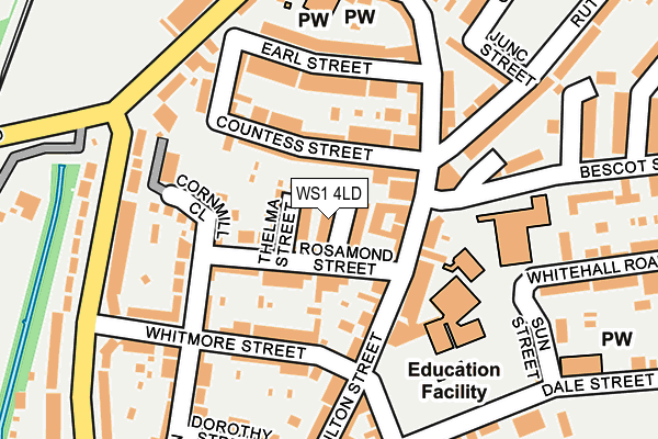 WS1 4LD map - OS OpenMap – Local (Ordnance Survey)