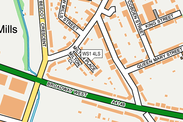 WS1 4LS map - OS OpenMap – Local (Ordnance Survey)