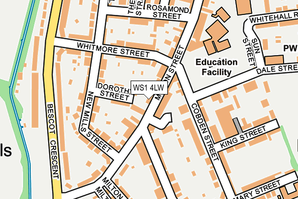 WS1 4LW map - OS OpenMap – Local (Ordnance Survey)