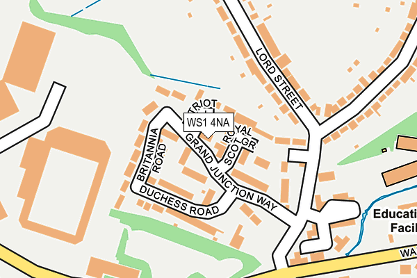 WS1 4NA map - OS OpenMap – Local (Ordnance Survey)