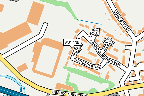 WS1 4NB map - OS OpenMap – Local (Ordnance Survey)