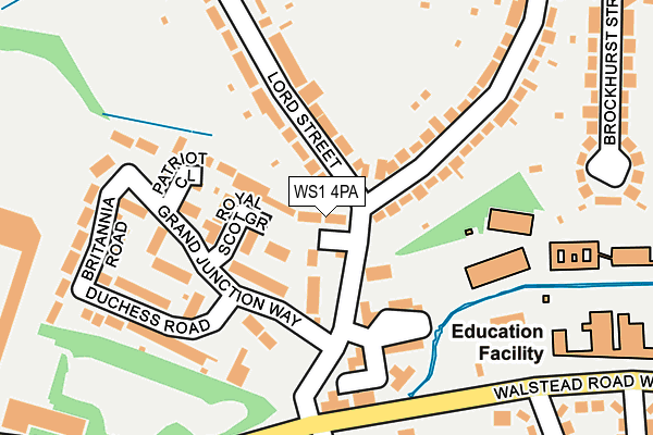 WS1 4PA map - OS OpenMap – Local (Ordnance Survey)