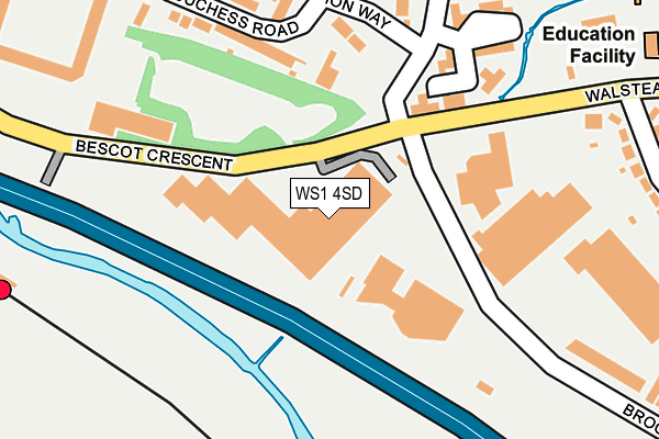 WS1 4SD map - OS OpenMap – Local (Ordnance Survey)