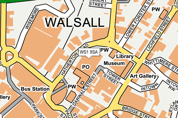 WS1 9SA map - OS OpenMap – Local (Ordnance Survey)