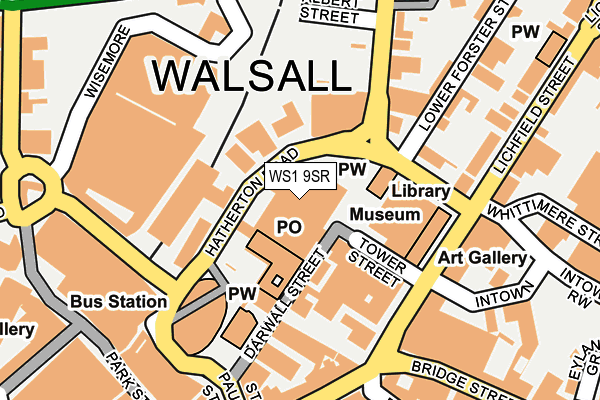 WS1 9SR map - OS OpenMap – Local (Ordnance Survey)