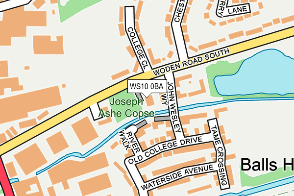 WS10 0BA map - OS OpenMap – Local (Ordnance Survey)