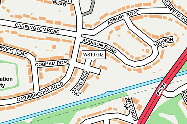 WS10 0JZ map - OS OpenMap – Local (Ordnance Survey)