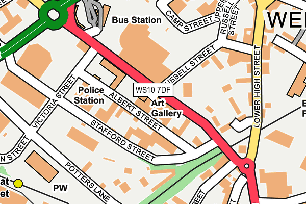 WS10 7DF map - OS OpenMap – Local (Ordnance Survey)