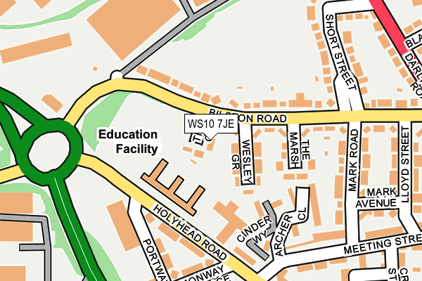 WS10 7JE map - OS OpenMap – Local (Ordnance Survey)