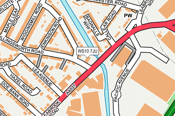 WS10 7JU map - OS OpenMap – Local (Ordnance Survey)