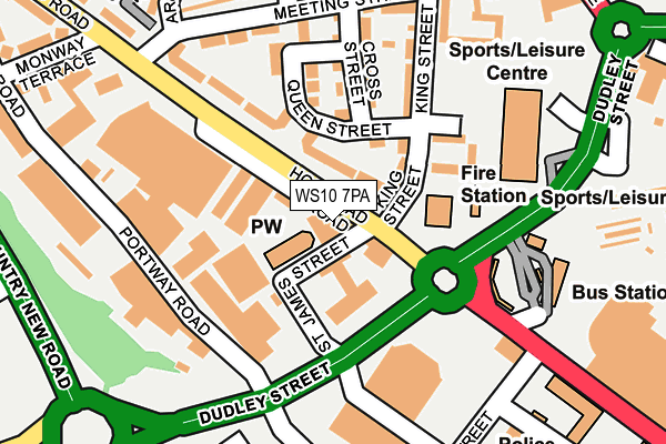 WS10 7PA map - OS OpenMap – Local (Ordnance Survey)