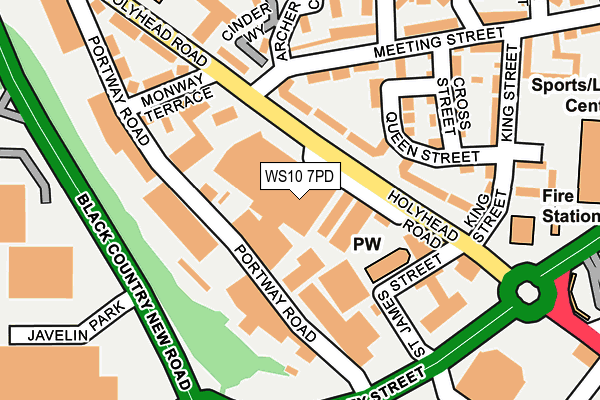 WS10 7PD map - OS OpenMap – Local (Ordnance Survey)