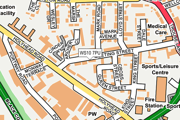 WS10 7PU map - OS OpenMap – Local (Ordnance Survey)