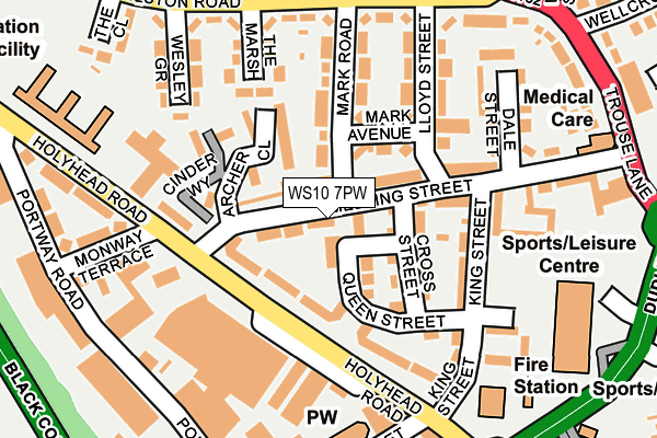 WS10 7PW map - OS OpenMap – Local (Ordnance Survey)
