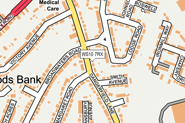 WS10 7RX map - OS OpenMap – Local (Ordnance Survey)