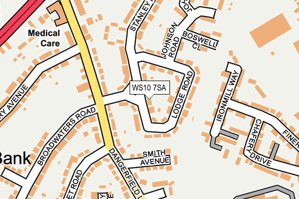 WS10 7SA map - OS OpenMap – Local (Ordnance Survey)