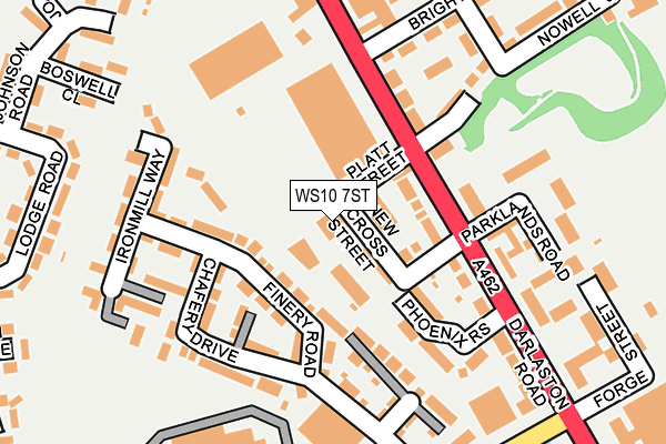 WS10 7ST map - OS OpenMap – Local (Ordnance Survey)