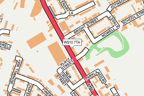 WS10 7TA map - OS OpenMap – Local (Ordnance Survey)