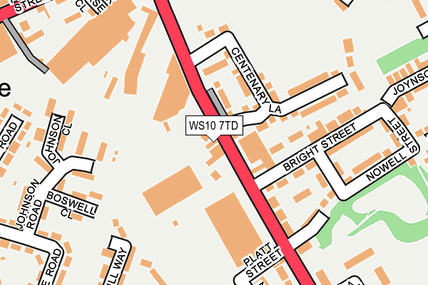 WS10 7TD map - OS OpenMap – Local (Ordnance Survey)