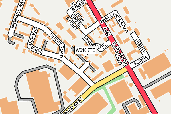 WS10 7TE map - OS OpenMap – Local (Ordnance Survey)