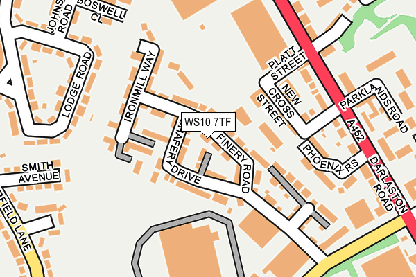WS10 7TF map - OS OpenMap – Local (Ordnance Survey)