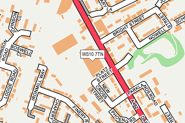 WS10 7TN map - OS OpenMap – Local (Ordnance Survey)