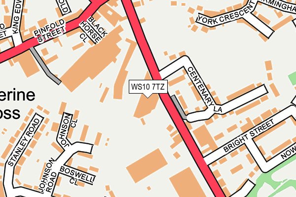WS10 7TZ map - OS OpenMap – Local (Ordnance Survey)