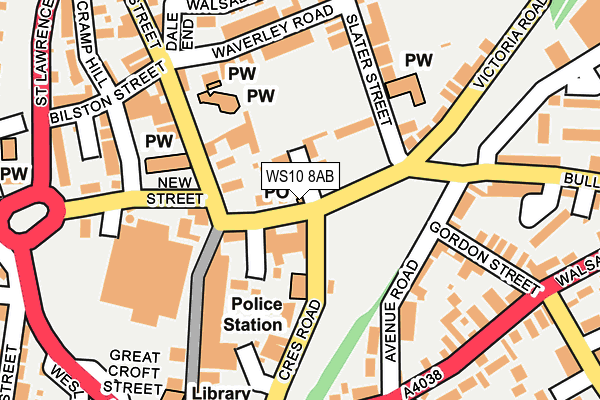 WS10 8AB map - OS OpenMap – Local (Ordnance Survey)