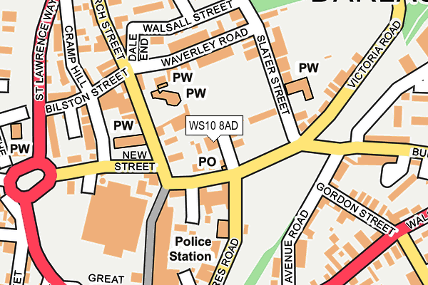 WS10 8AD map - OS OpenMap – Local (Ordnance Survey)