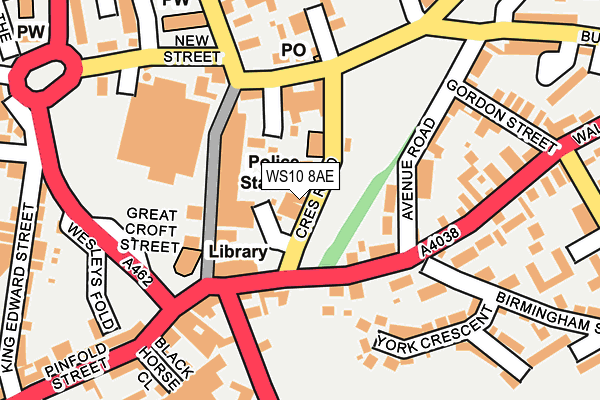 WS10 8AE map - OS OpenMap – Local (Ordnance Survey)