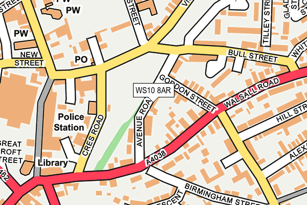 WS10 8AR map - OS OpenMap – Local (Ordnance Survey)