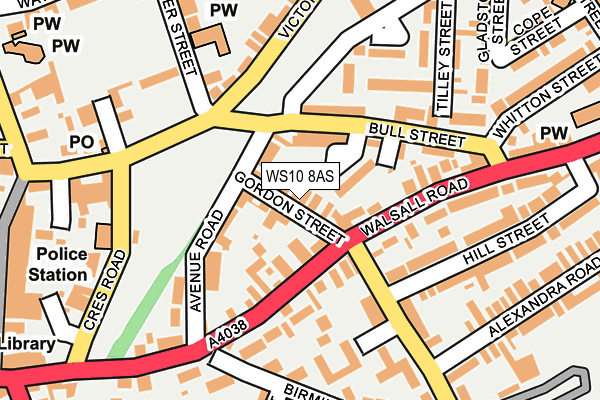 WS10 8AS map - OS OpenMap – Local (Ordnance Survey)