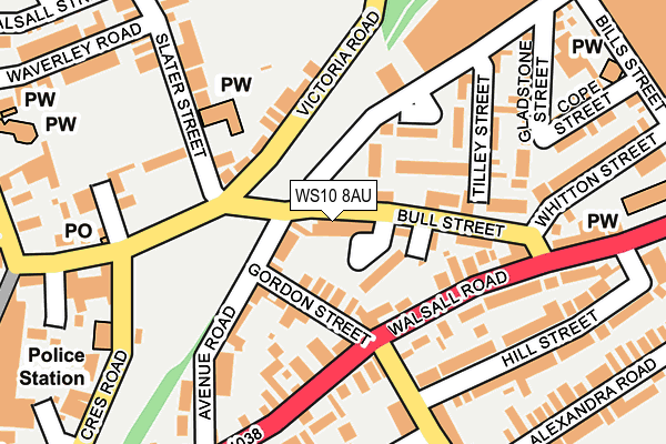 WS10 8AU map - OS OpenMap – Local (Ordnance Survey)