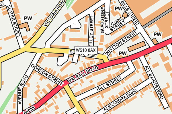 WS10 8AX map - OS OpenMap – Local (Ordnance Survey)