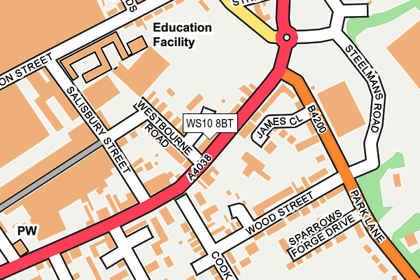 WS10 8BT map - OS OpenMap – Local (Ordnance Survey)