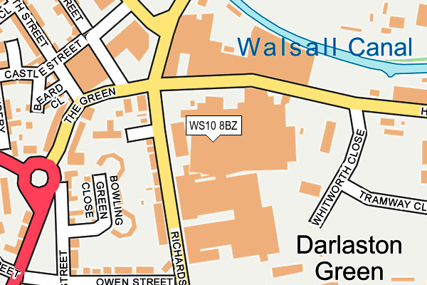 WS10 8BZ map - OS OpenMap – Local (Ordnance Survey)