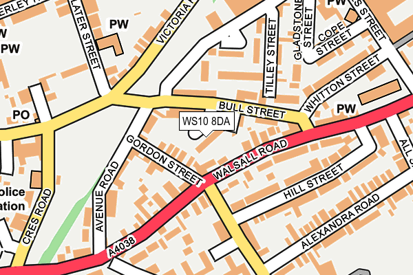 WS10 8DA map - OS OpenMap – Local (Ordnance Survey)