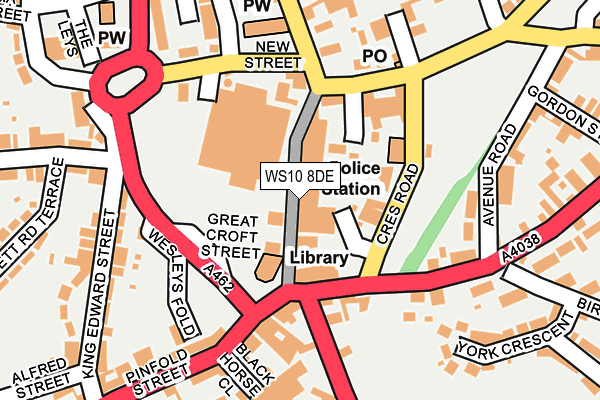 WS10 8DE map - OS OpenMap – Local (Ordnance Survey)