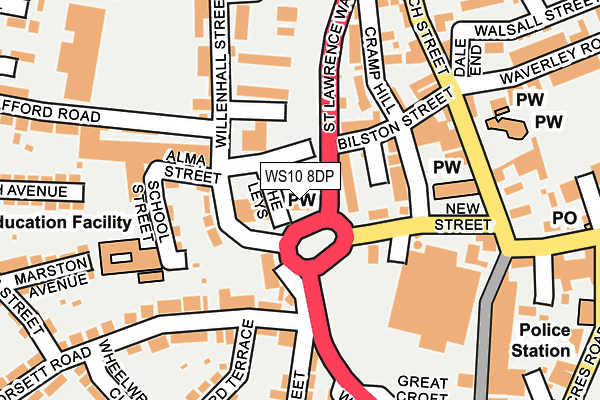 WS10 8DP map - OS OpenMap – Local (Ordnance Survey)