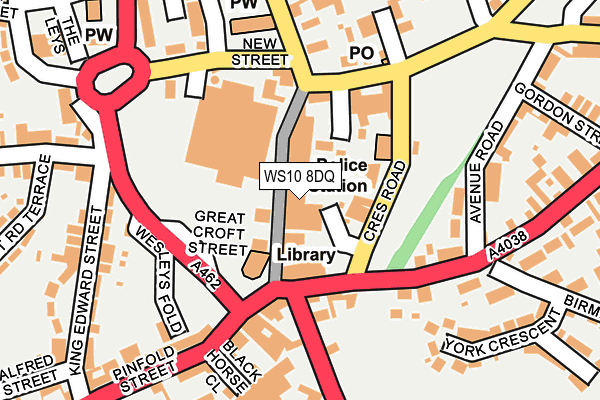 WS10 8DQ map - OS OpenMap – Local (Ordnance Survey)
