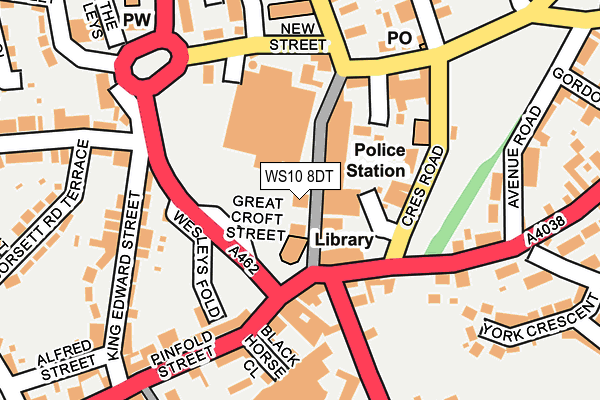 WS10 8DT map - OS OpenMap – Local (Ordnance Survey)