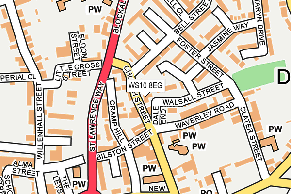 Map of PDW SUPPORT & SERVICES LTD at local scale