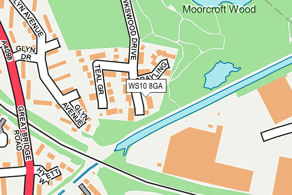WS10 8GA map - OS OpenMap – Local (Ordnance Survey)